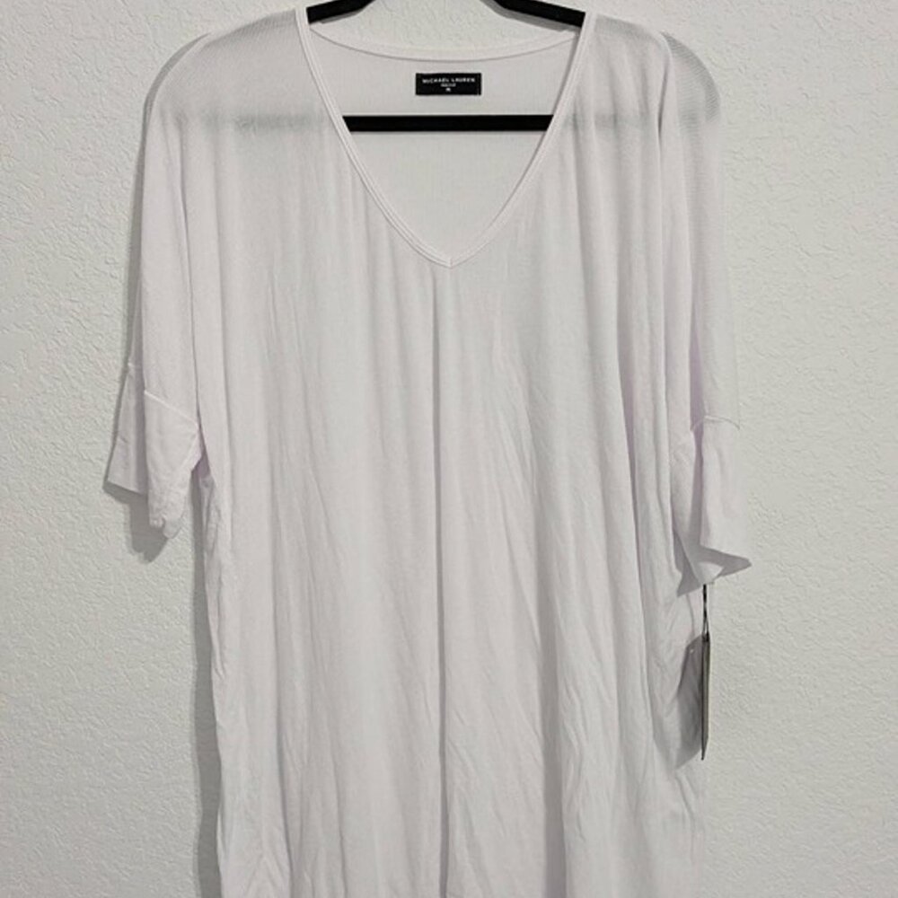 Michael Lauren Women's White Long Sleeve Top NWT (Size XL)